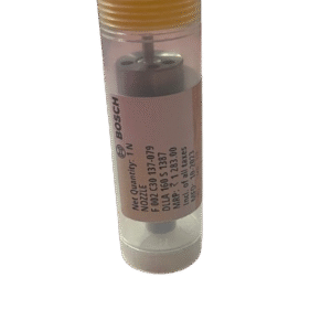 “Original Bosch DLLA type diesel nozzle inside clear plastic tube.”